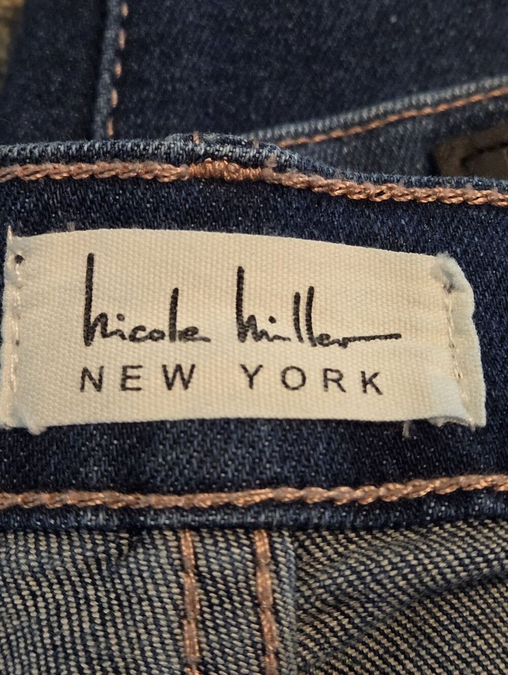 Nicole Miller New York Soho High Rise Flared Women's 12 Dark Blue Wash Jeans - Picture 16 of 16